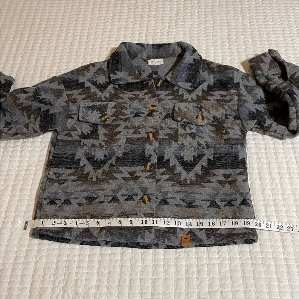 Simply Southern | Gray & Brown Aztec Patterned Jacket - Picture 10 of 14